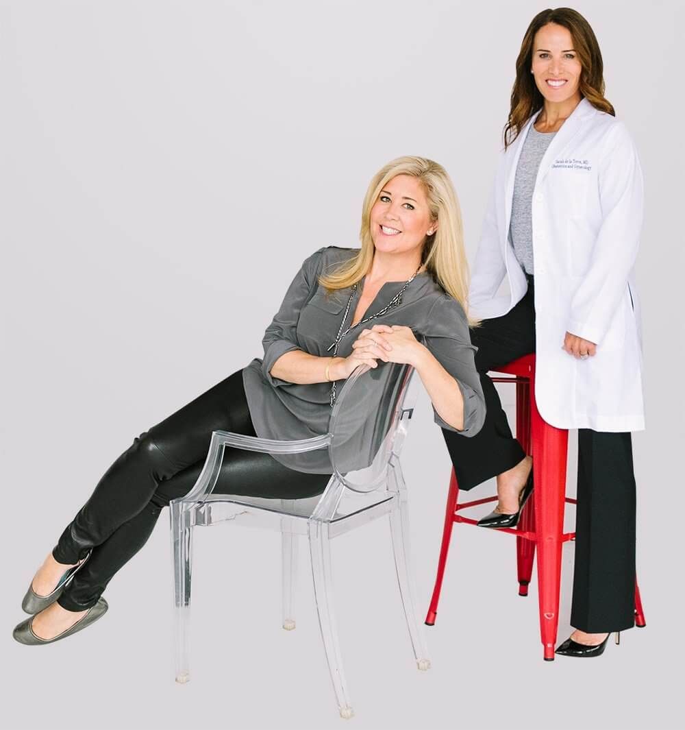 Colette Courtion & Dr. Sarah de la Torre, founders of Joylux, posed for a picture side-by-side.