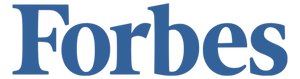 Forbes logo in blue serif text