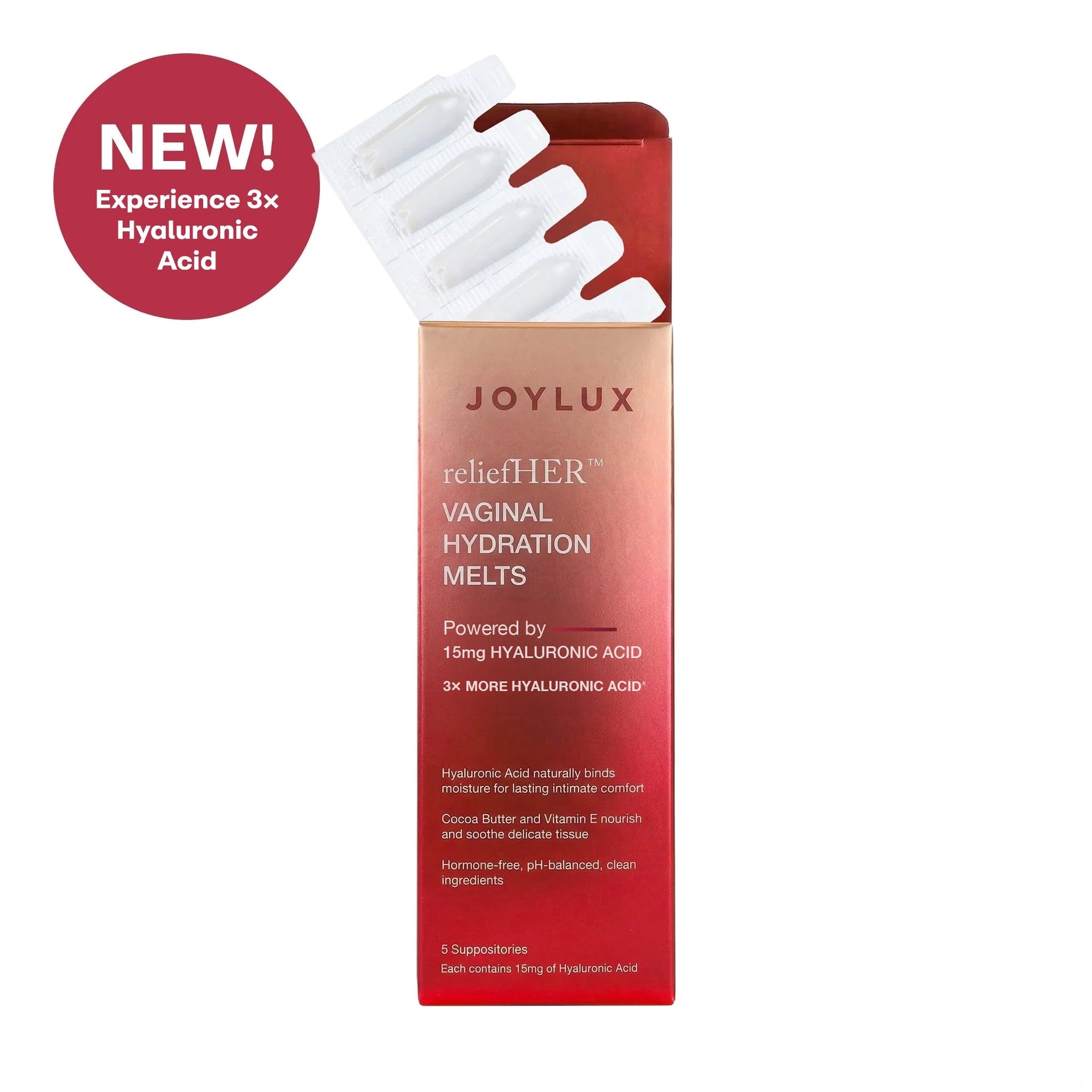 Joylux reliefHER Vaginal Hydration Melts - 5 pack Joylux reliefHER Vaginal Hydration Melts - 5 pack