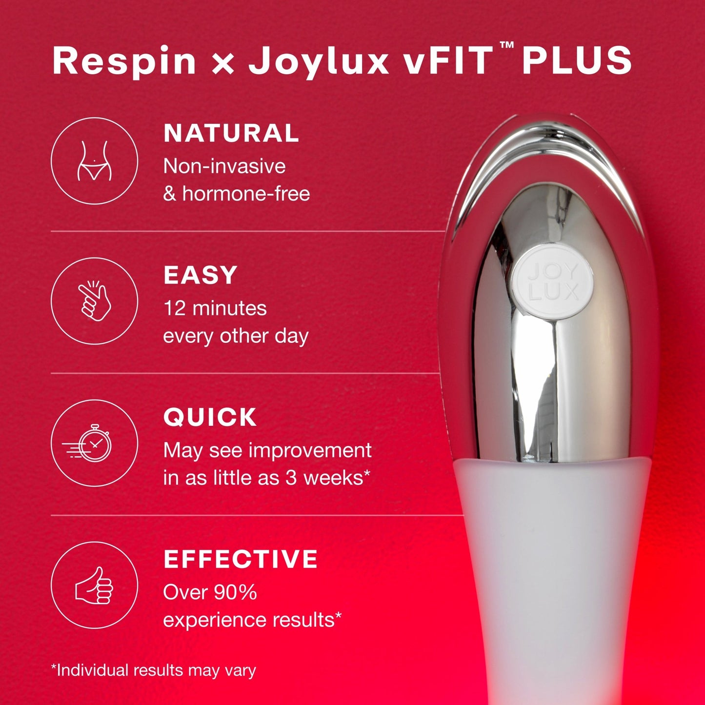 Respin x Joylux vFit® PLUS Red Light Intimate Wellness Device - Joylux